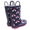 Hudson Baby Girls Rain Boots, Navy Rainbow - 3 of 4