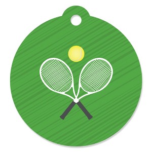 Big Dot of Happiness You Got Served - Tennis - Baby Shower or Tennis Ball Birthday Party Favor Gift Tags (Set of 20) - 1 of 4