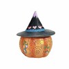 Jim Shore 8.5 Inch All Hallow's Harvest Halloween Figurine , Lighted Halloween Decor Halloween Led Pumpkin Witch Hat (1PC) - 3 of 4