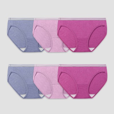 Fruit Of The Loom Women's 6pk 360 Stretch Seamless Bikini Underwear -  Colors May Vary : Target