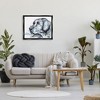 Stupell Industries Monochrome Ink Dog Portrait Abstract Watercolor Detail Black Floater Framed Canvas Wall Art - 2 of 4