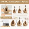 6 Pack Boho Wall Hanging Basket, Handwoven Wall Fruits Basket for Garlic Potato Vegetable Onion Storage - 4 of 4