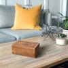 Mela Artisans Serena Wooden Handcrafted Box with Hinged Lid- Small, Medium Burnt Finish - 3 of 4