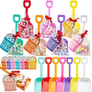 Joyfy 28 PCS Plastic Toy Shovels with I DIG YOU Cards and Ribbon Candy Bags, Valentine Party Favors for Classroom Exchange Prizes & Gifts - 1 of 4