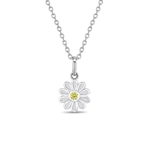 Swarovski® Crystal Pendant Princess Necklace - Silver