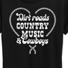 Women's - Instant Message - Dirt Roads, Country Music, & Cowboys Short Sleeve Graphic T-Shirt - 2 of 4