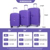 3 PCS Expanable Luggage Set, PP Lightweight Hardshell Spinner Wheel Suitcase with TSA Lock (20+24+28)-ModernLuxe - 2 of 4
