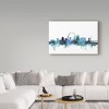 Trademark Fine Art -Michael Tompsett 'St Louis Missouri Blue Teal Skyline' Canvas Art - 3 of 3