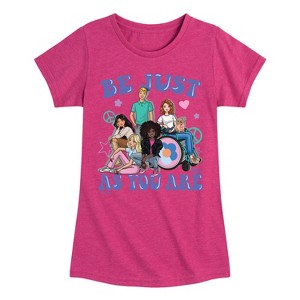 Girls' - Barbie - Be Just As You Are Fitted Short Sleeve Graphic T-Shirt - 1 of 4