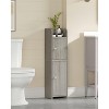 USIKEY Bathroom Storage Cabinet, Narrow Cabinet with Doors and Adjustable Shelves, Corner Bathroom Cabinet, Bathroom Storage for Small Spaces - 2 of 4