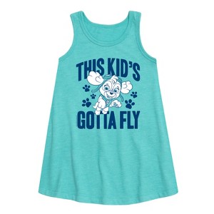 Girls' - Paw Patrol - This Kid's Gotta Fly Graphic Sleeveless Aline Dress - 1 of 4