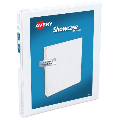Avery Showcase 1/2" 3-Ring View Binders Slant Ring White (19551)