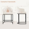 Arceso 1pc Counter Height Bar Stools, Modern Counter Stools Upholstered Barstools, with Curved Backrest and Arms - 2 of 4