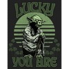 Juniors Womens Star Wars St. Patrick's Day Yoda Lucky You Are Clovers Festival Muscle Tee - 2 of 4
