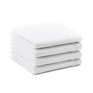 TOWN & COUNTRY BASICS 4-Piece Waffle Woven Terry Stripe Washcloth Set - 1 of 4