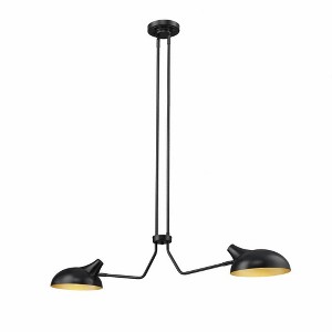 Z-Lite Bellamy 2 - Light Island Pendant Light in  Matte Black - 1 of 4