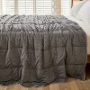 Solid Color Checkered Cooling Blanket, Lightweight & Breathable Summer Quilt, Washable Cooling-Tech Fabric, 59"x79", Grey - 3 of 4