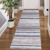 Modern Striped Area Rug Machine Washable Rug Stain Resistant Indoor Carpet - 4 of 4