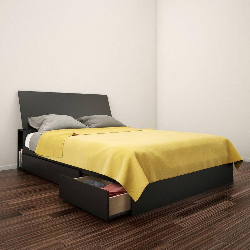 Full Avenue Storage Bed with Headboard Black - Nexera, 1 of 5
