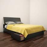 Full Avenue Storage Bed with Headboard Black - Nexera