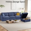 Dyonery 113" Modular Combo Sofa , Modern Convertible L-Shaped Combo Sofa for Living Room, 4-Seater Sofa Set - 4 of 4