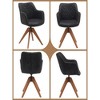 32.28"Suede Black Modern Swivel Office Accent Arm Chair(Set of 2) - 4 of 4