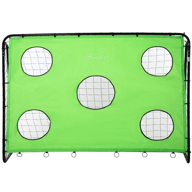 Soozier 8 x 3ft Soccer Goal Target Goal 2 in 1 Design Indoor Outdoor Backyard with All Weather Polyester Net Best Gift, 4 of 9