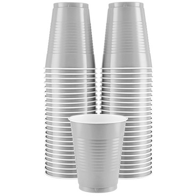 Sparksettings Silver Disposable Plastic Cups 18oz, 50 Pack : Target