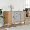 vidaXL Sideboard OLDEN Gray and Brown 44.9 in.x16.9 in.x28.9 in. Solid Wood Pine - 3 of 4