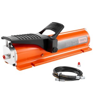10,000PSI Air Hydraulic Pump, 0.18 Gal Reservoir, NPT 3/8 In Oil Outlet, NPT 1/4 In Inlet, Metal Shell Air Actuated Treadle Foot Pump, Orange - 1 of 4
