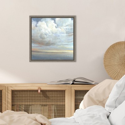 Tim O'Toole Abstract Sky Lithograph on Canvas with Greywash Frame