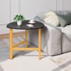Tangkula Triangle Coffee Table w/Metal Legs Industrial Center Table for Living Room - 4 of 4