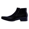 Santimon Men's Ankle Boots Patent Leather Fashion Zipper Pointed Toe Casual Boots Black - 2 of 4