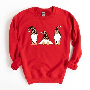 Simply Sage Market Women's Graphic Sweatshirt Leopard Gnomes - 1 of 4