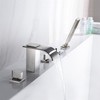 SUMERAIN Roman Tub Faucet with Handheld Shower, Waterfall Tub Filler Deck Mount Brushed Nickel - 3 of 4