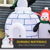 5 ft Lighted Christmas Inflatables Outdoor Decorations Penguins with a Scarf and Igloo, Rotating Colorful Light, Holiday Yard Christmas Decor - 4 of 4