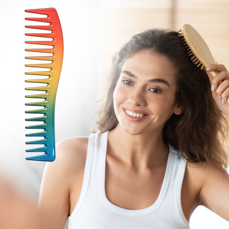 Unique Bargains Plastic Wide Tooth Hair Comb, 5 of 6