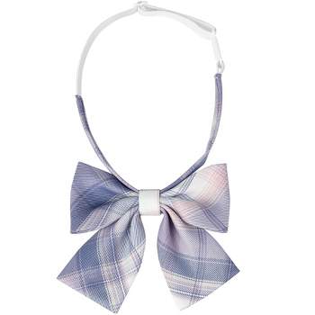 Elerevyo Women's Colorful Plaid Pretied Bow Ties with Elastic Band