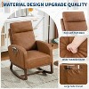 Acekool Rocking Chair Nursery, Modern Upholstered Glider with Side Pockets, High Backrest Chair for Home - 4 of 4