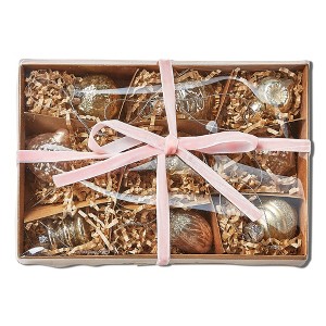 tagltd VINTAGE ORNAMENTS BOX Set of 9 W/RIB - 1 of 2