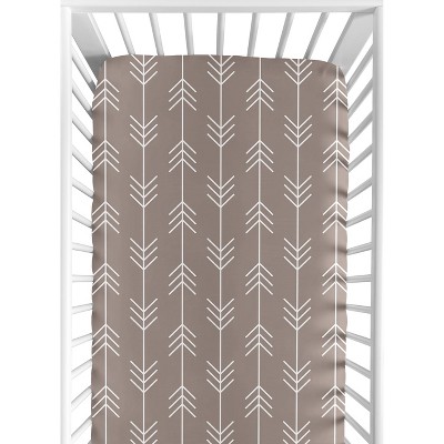 Image of Sweet Jojo Designs Boy, Girl, Unisex/Gender Neutral Baby Fitted Crib Sheet Outdoor Adventure Grey and White