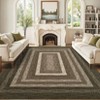 Washable Modern Braided Printed Rug Non Slip Low Pile Rug Soft Contemporary Throw Floor Cover Foldable Indoor Carpet for Living Room Bedroom - 2 of 4