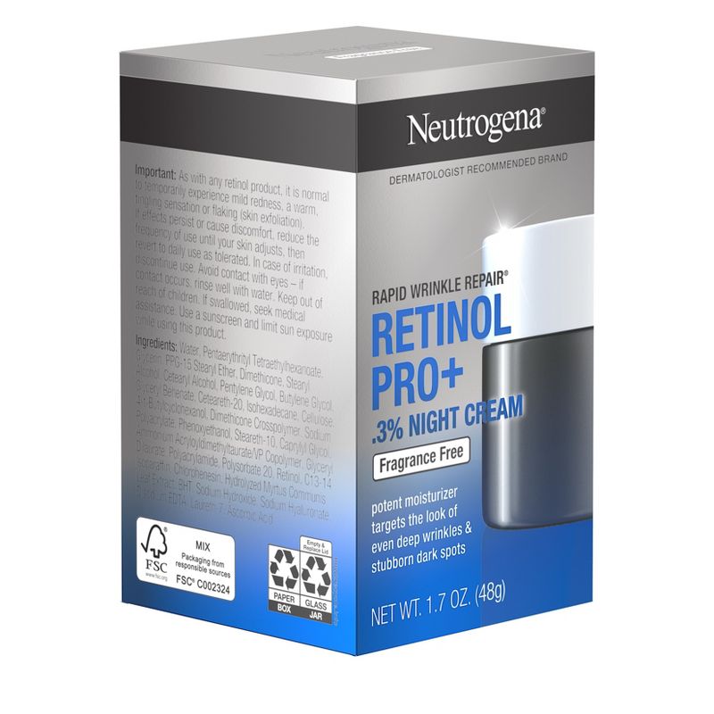 Neutrogena Rapid Wrinkle Repair Pro + 0.3% Night Cream - 1.7 fl oz, 6 of 14