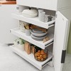 Chic Crate-72In Bathroom Storage Cabinets – 3 Keyboard Drawers & 6 Adj. Shelves | Freestanding Multi-Use | Bathroom, Dining, Office | White - 4 of 4