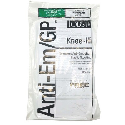 JOBST Anti-embolism/GPT Anti-embolism Stocking Knee High White X-Large / Regular 2 Ct