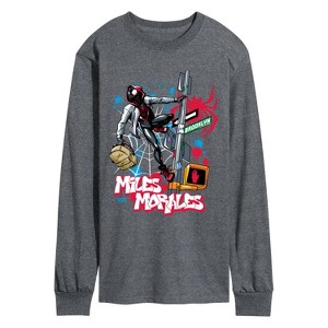 Men's - Marvel - Spider-Man Miles Morales Street Long Sleeve Graphic T-Shirt - 1 of 3