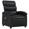 vidaXL Massage Recliner Chair, Adjustable Backrest/Footrest - Black - 4 of 4