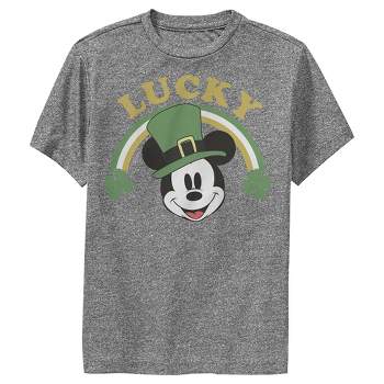 Boy's Disney Mickey Mouse Lucky Rainbow Performance Tee