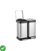 50 Liter/13 Gallon Kitchen Trash CanStainless Steel Rectangular Hands-Free Recycling - 2 of 4