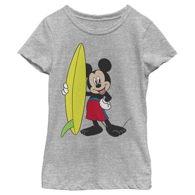 Girl's Disney Mickey Mouse Surf Board T-Shirt